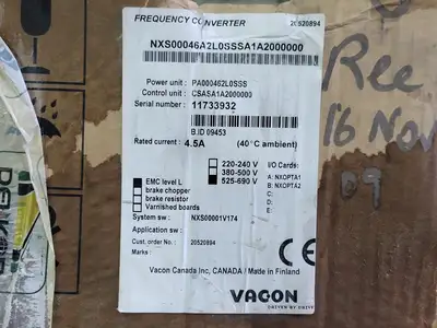 USED VACON NXS00046A2L0SSSA1A200000