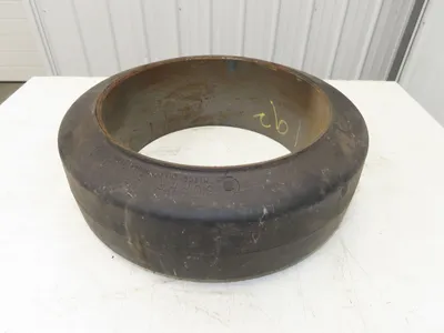 Super Solid 21x7x15 Forklift Tire Smooth Solid Press-on Black