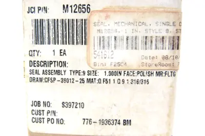 NEW JOHN CRANE M12656 MECHANICAL SEAL ASSEMBLY