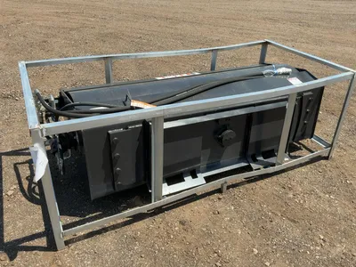New JCT 73” Vibratory Roller Skid Steer Attachment, Universal Quick Attach, 73” Wide Roller, Has Thr...