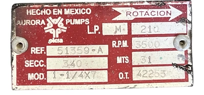 Used AURORA _UNKNOWN_ Centrifugal Pumps MX | MAQUINARIA PECUSA #1464831