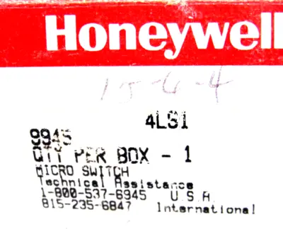NEW HONEYWELL MICROSWITCH 4LS1 LIMIT SWITCH