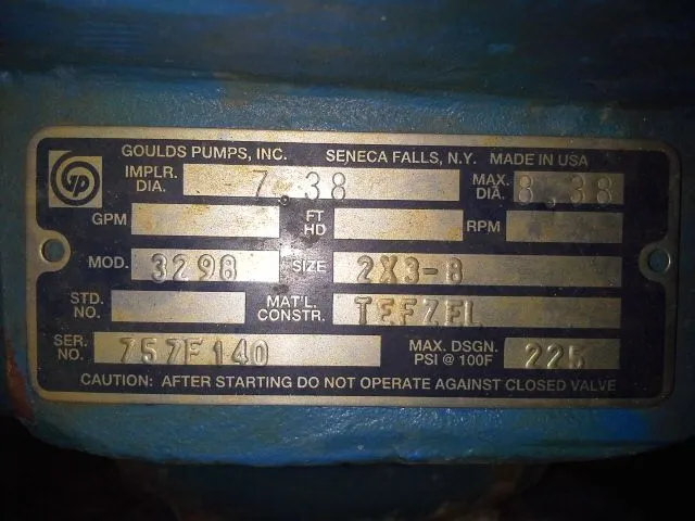 Used Goulds 3298 Pumps Minnesota US | Peak Machinery, Inc. #287708