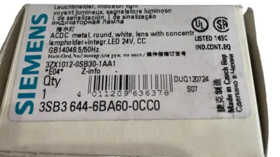 NEW SIEMENS 3SB3644-6BA60-0CC0 INDICATOR LIGHT 3SB3403-1PE 3SB36446BA600CC0