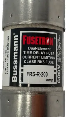 NEW COOPER BUSSMANN FRS-R-200 FUSE 600V FRSR200