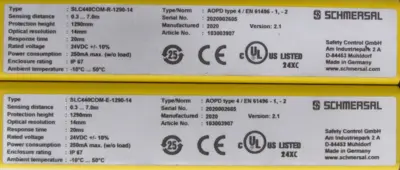 NEW SCHMERSAL SLC440COM-ER-1290-14 SAFETY LIGHT CURTAIN SET 103003907