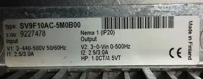 Used Cutler Hammer 3Ph 440-500V 2.5 / 3.0 A 1B Variable Speed Drives South Carolina US | Palmetto Automation #1319814