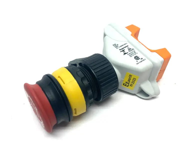 Used BARTEC COMEX EMERGENCY STOP SLAM BUTTON W/ 07-3323-1.00 SWITCH Relays & Switches | Maverick Industrial Sales #1103249