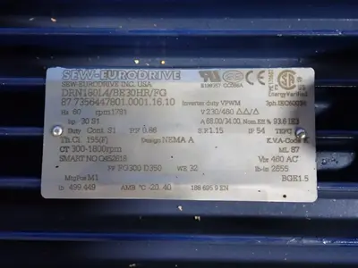 USED SEW EURODRIVE DRN180L4/BE30HRFG