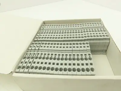 Allen Bradley 1492-L4T Feed-Through Terminal Block Gray 4mm Sq 800V Lot of 43