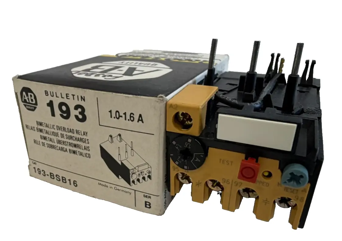 ALLEN BRADLEY 193-BSB16 OVERLOAD RELAY SER.B 1.0-1.6A 193BSB16 NEW, SURPLUS