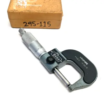Used Mitutoyo Mechanical Counter Spherical Face Micrometer 0-25mm 0.01mm Grad Micrometers Michigan US | Maverick Industrial Sales #1514616