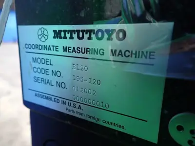 Used MITUTOYO B120 Coordinate Measuring Machines Ohio US | HGR 24 #877605