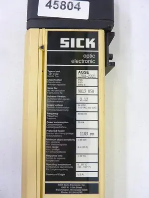 USED SICK OPTIC ELECTRONIC AGSE 1200-2221