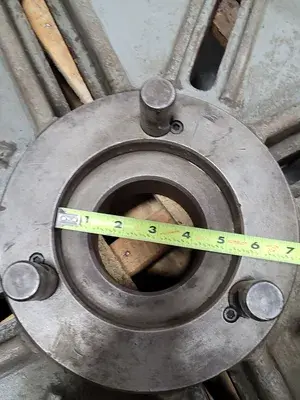 D1-8 LATHE FACE PLATE, 24" DIAMETER, 3 PINS, 3-1/2" THROUGH HOLE