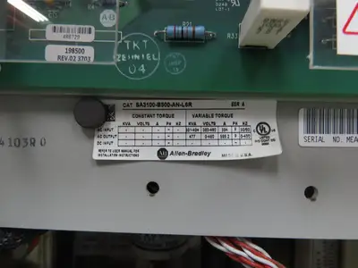 Allen Bradley SA3100-B500-AN-L6R AC Drive VFD 500Hp 460V Ser A 3Ph With Frame