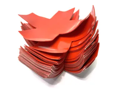 USED SAFETYTAC SQUARED X'S RED FLOOR MARKING STICKER 6" X 6" X 2" LOT OF 22
