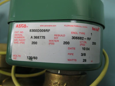 NEW Asco 8300D009RF