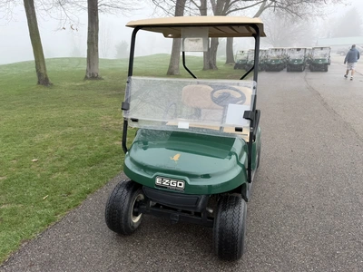 (1) 2014 E-Z-Go golf cart with a Kawasaki gas engine, does not include Club canopy, ball carrier, fo...
