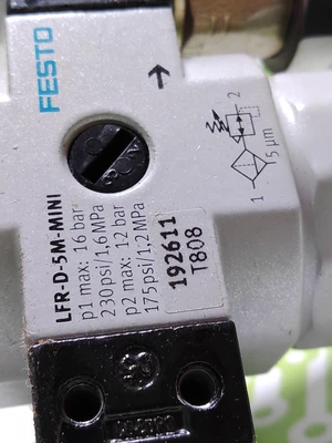 FESTO LFR-D-5M-MINI WITH FESTO PEV-1/4-A-SW27-B-OD PRESSURE SWITCH