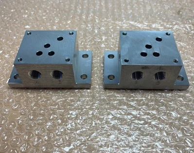 (2) NEW- Air Subplate Manifolds 1/4” Connections Aluminum || Fast Shipped 🇺🇸