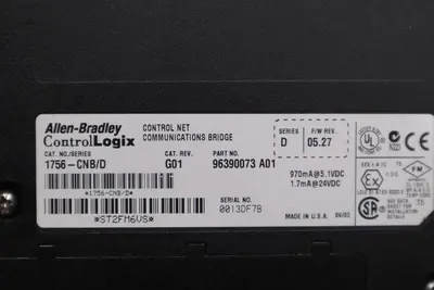 Allen Bradley 1756-CNB Series D ControlLogix Communication Module AB STK K-108-D