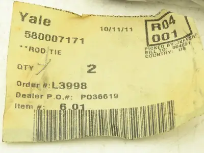 Yale 580007171 Forklift Steering Tie Rod