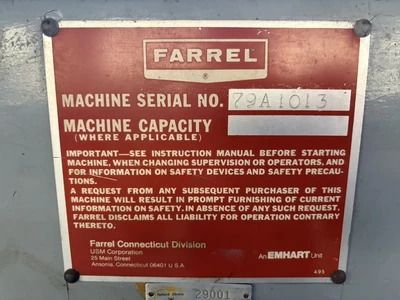 Used FARREL HF _UNKNOWN_ Plastic & Rubber Mills Ohio US | Soberay & Sons #1503638
