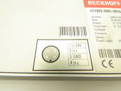 Beckhoff CP7802-0001-0010 Touch Screen Control Panel 15"