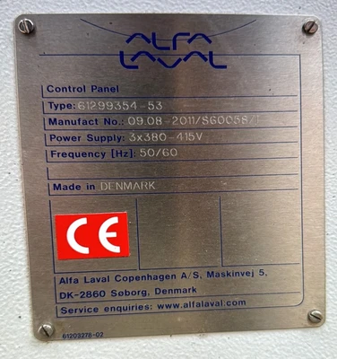 Alfa-Laval FOODEC 410T sanitary decanter centrifuge, 316SS.