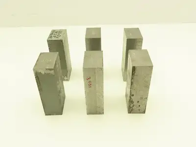 4140/4142 PH Alloy Steel Flat Bar Stock 1-1/4"x 2"x 4-1/4"L  Lot of 6