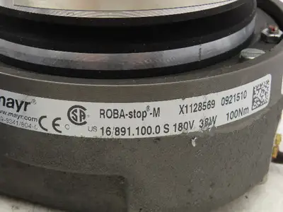 Mayr 16/891.100.0S ROBA-stop-M Electromagnetic Motor Brake 38W 180V 100Nm