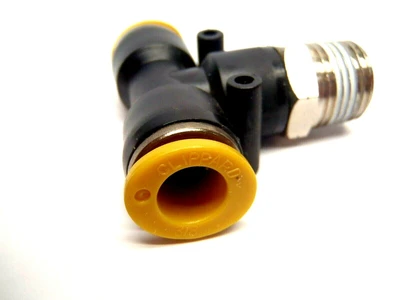 Used CLIPPARD 3/8 TUBING BRANCH TEE 3/8 NPT BLACK PLASTIC RESIN Valves/Fittings | Maverick Industrial Sales #1108648