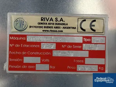 USED Riva Riva Piccola Tablet Press, Model B & D Bilayer