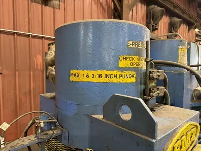 196 TON X 18” WIDTH X 1” FRANKLIN MODEL #B5196-20 AUTOMATIC HYDRAULIC SHEAR & PUNCH MACHINE: STOCK #23392