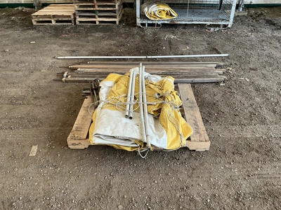 Used ANCOR 20X30 STAKE POLE YELLOW & WHITE COMPLETE TENT Party/Banquet Supplies Michigan US | Miedema Asset Management Group #1761441