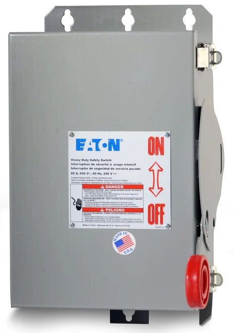 Eaton DH362UDK Safety Disconnect Switch, 60A, Single-Throw, Non-Fused [New]