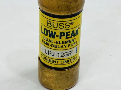 LPJ-12SP | Bussmann  Time Delay Class J Fuse 12A 600VAC LOT OF 3 - Used