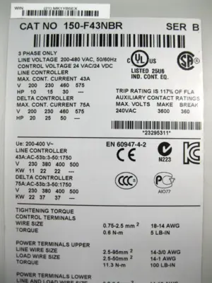 USED Allen-Bradley 150-F43NBR