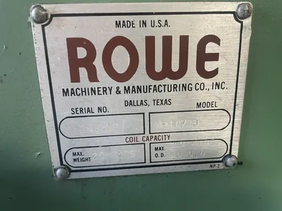 ROWE A-10/2J MISCELLANEOUS | Wheeler Machinery Sales (6)