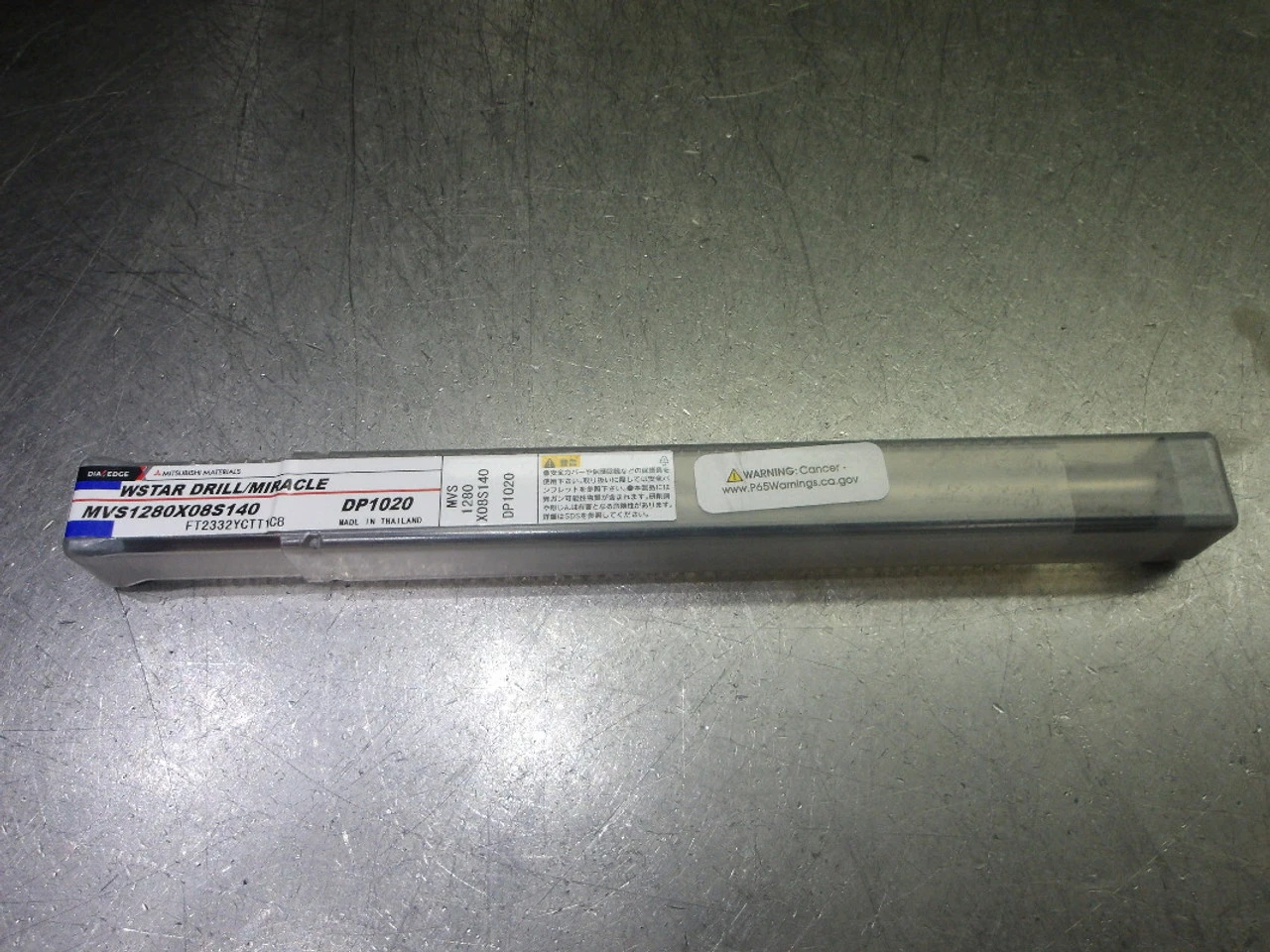 Mitsubishi 12.8mm Coolant Thru Carbide Drill MVS1280X08S140 DP1020 (LOC586)