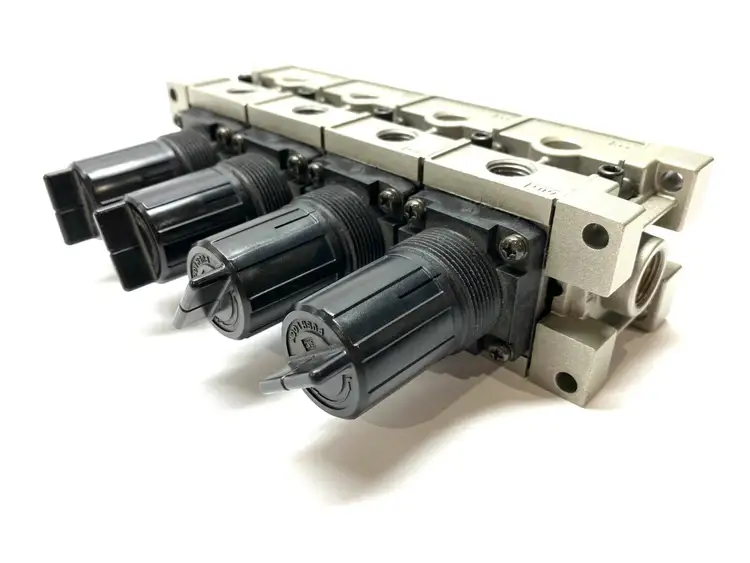 Used SMC REGULATOR MANIFOLD ASSEMBLY ARM2500-A-02G2 Parts (Hydraulics and Pneumatics) | Maverick Industrial Sales #1103311