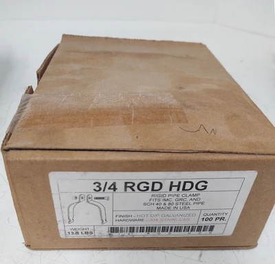 🔥(100 Pairs) Strut Pipe/Conduit Clamp,  HDG RGD 3/4 Hot Dip Galvanized Clamp