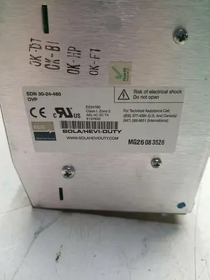 Used SOLA/HEVI-DUTY SDN 30-24-480 Power Supplies Michigan US | ND Industrial Surplus #1208411