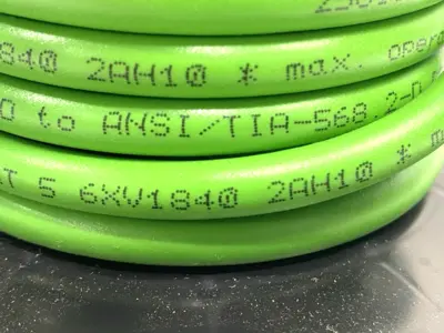 USED SIEMENS INDUSTRIAL ETHERNET STANDARD CABLE CAT 5E SPOOL OF 12M