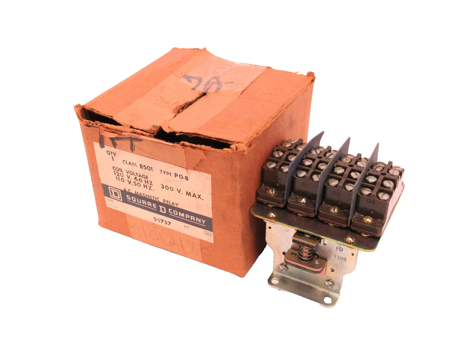NEW SQUARE D 8501-P0-8 AC MAGNETIC RELAY 8501P08