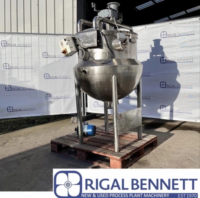 250L SS BCH Hemispherical JKTD Mixing Tank 2.2 kw
