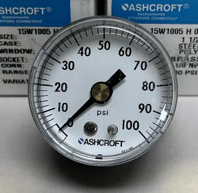 New | in-Stock ASHCROFT 15W1005H01B20 Universal Pressure Meters Ohio US | Surplus Asset Holdings #1240513