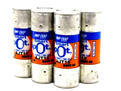 NEW LOT OF 6 FERRAZ SHAWMUT AJT15 FUSES