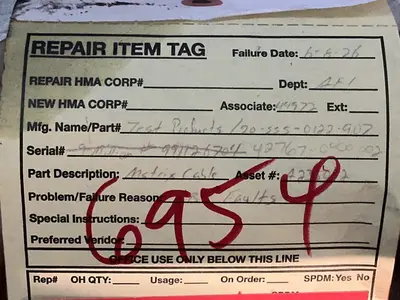 Used TEST PRODUCTS 205550122907 Cable & Wire Ohio US | HGR 24 #1300062